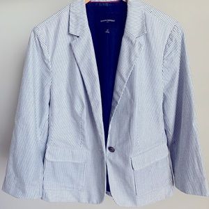 Banana Republic size 12 white & grey blazer.
